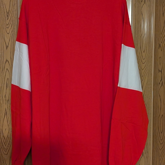 New With Tags Unisex Coca-Cola Red and White Long Sleeve Rugby Polo Shirt Size X - Picture 2 of 11